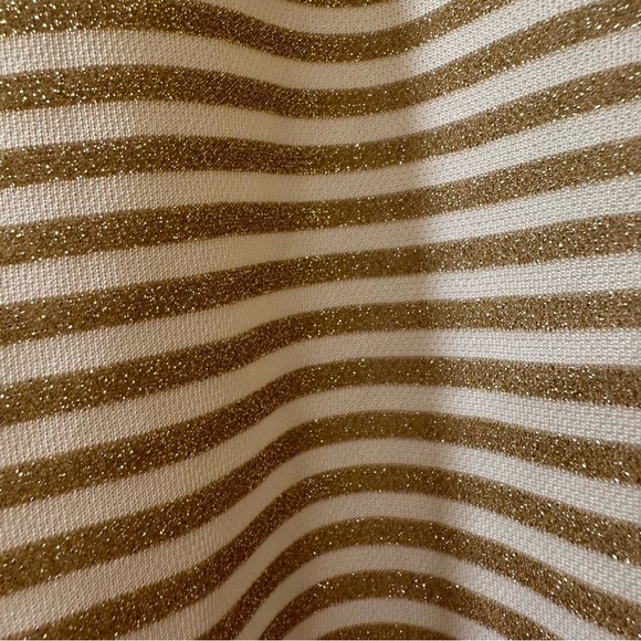 Michael Michael Kors metallic gold striped shirt 2X - Picture 4 of 6